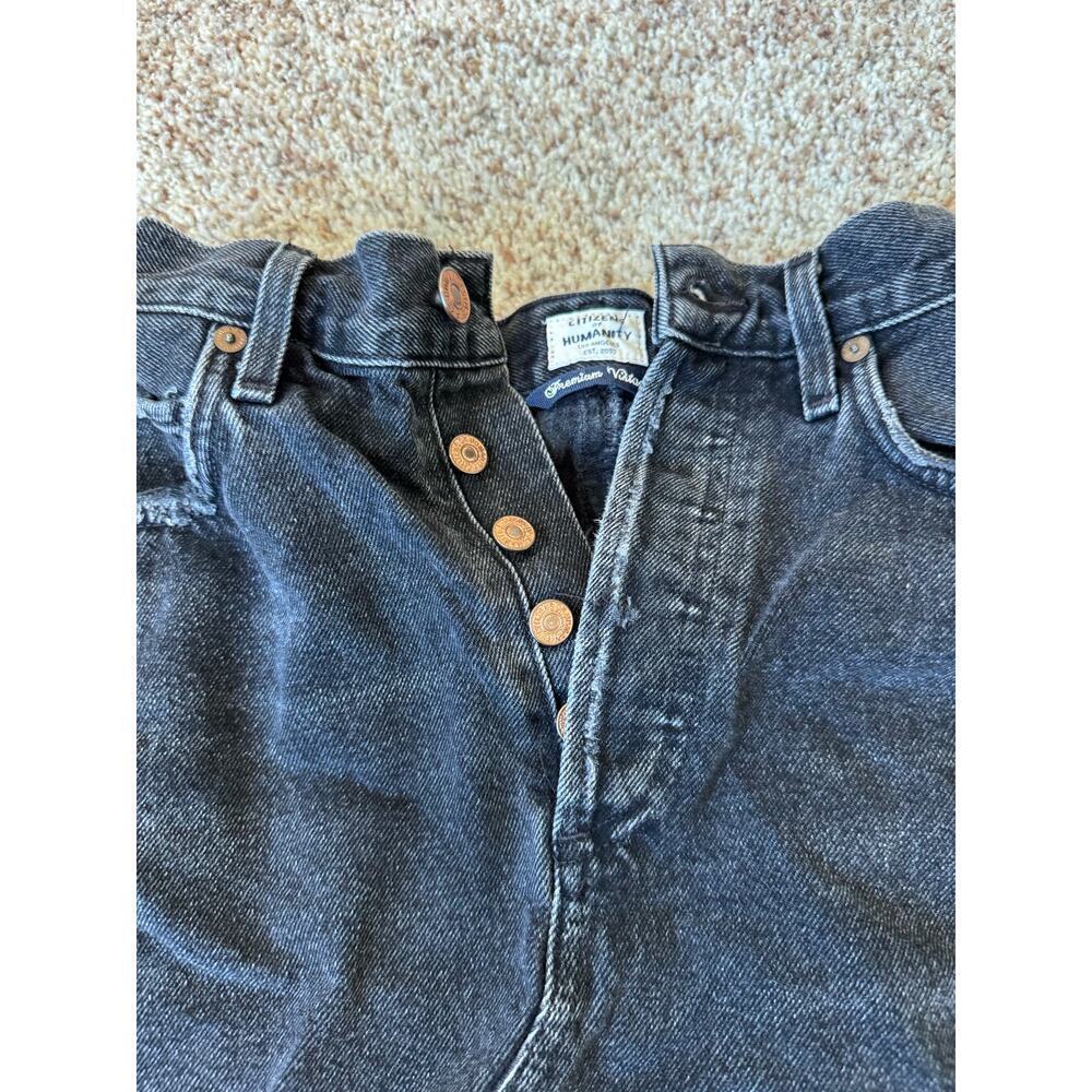 Citizens of Humanity Premium Vintage jean skirt, mini; button fly; Black; 25 - Picture 6 of 8